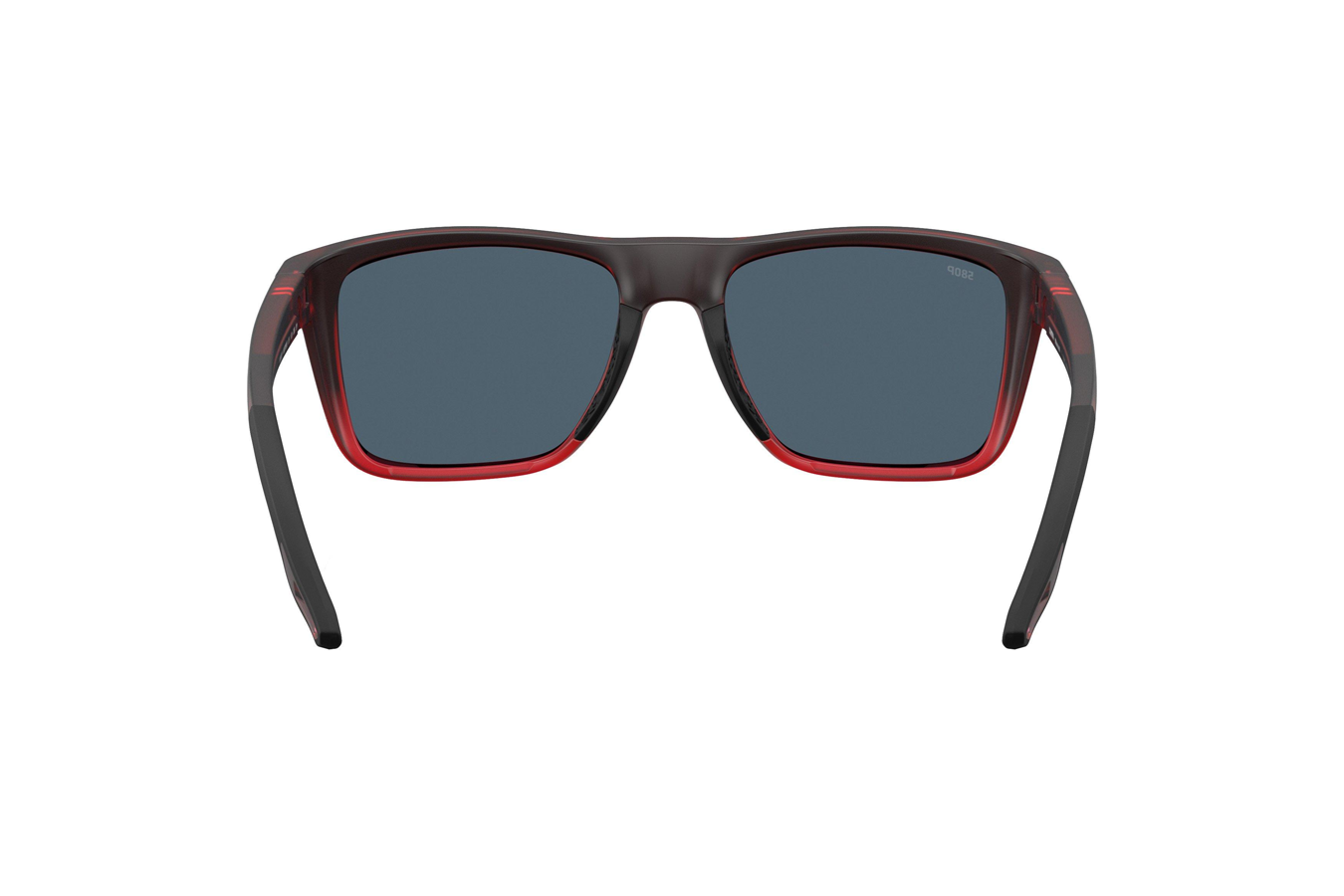 COSTA DEL MAR Mainsail Sunglasses with Red Sky Frame and Gray Polarized Lenses